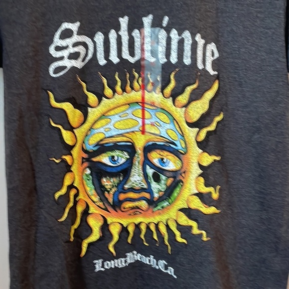 NWT Sublime Shirt SZ XS Short Sleeve Gray Soft Long Beach CA - Picture 3 of 7